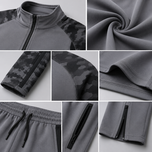 Conjunto Deportivo Personalizado para Hombre, Chaqueta de Entrenamiento con Cierre de Cremallera y Pantalones Ajustados de Secado Rápido, Fabricación OEM - Product Image 3