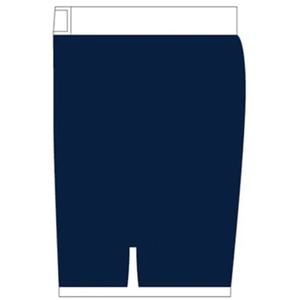 Shorts décontractés pour hommes, couleur marine unie, taille mi-haute élastique, en tissu tissé, coupe courte, style uni teint - Product Image 1