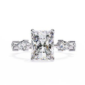Anillo de compromiso de oro amarillo de 14 quilates con diamante de corte radiante de 3 quilates, certificado por IGI, diamante cultivado en laboratorio, regalos de aniversario y boda, diseñado por un diseñador de moda. - Product Image 2