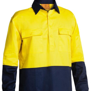 Camisa de Trabajo de Manga Corta para Hombre, Corte Relajado, Algodón, Twill, con Botones - Product Image 4