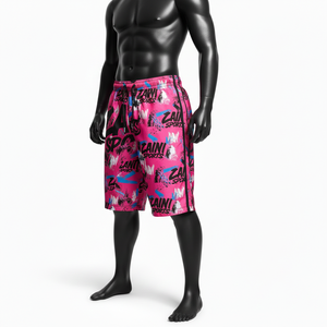 Pantalones cortos de entrenamiento para hombre, cortavientos, 120 GSM, poliéster tejido premium, a prueba de viento, transpirables, con logo sublimado, de secado rápido. - Product Image 4