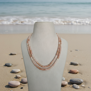 Women's Pink <b>Opal</b> Beaded Blush <b>Necklace</b>-Ethnic Style for Wedding & Party Gifts - Product Image 3