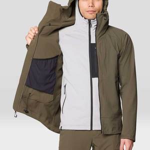 Custom New Hooded Waterproof Breathable <b>Thick</b> <b>Fleece</b> Lined Softshell <b>Jacket</b> Winter Wear Durable Polyester Cotton Shell Men's - Product Image 6