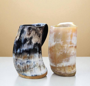 Taza de Cuerno Pulida, Duradera, Ecológica, Hecha a Mano, Moderna, con Asa de Cuerno de Buey Real, Regalos para Ferias Renacentistas, Cosplay, Bar - Product Image 3