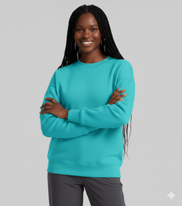 Factory Custom Front <b>Back</b> Logo Women's Oversized Pullover <b>Drop</b> Shoulder Mock Neck Sweatshirt Breathable - Product Image 6