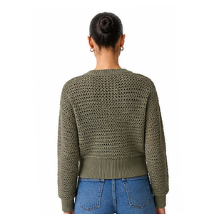 Top Design Women's Casual Wool/Cashmere <b>Varsity</b> <b>Cardigan</b> Sweater Front Logo Knit O-Neck Autumn Sweater - Product Image 3