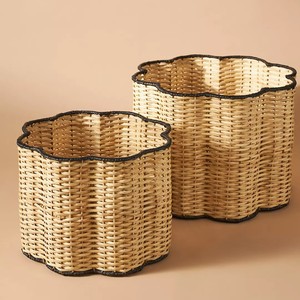 Panier ovale en rotin tissé à la main, prix compétitif, organiseur pour la maison, paniers de rangement naturels - Product Image 2