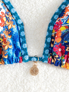 Conjunto de Bikini de Dos Piezas para Mujer de la Mejor Calidad, Traje de Baño Sexy para Playa, Acolchado, de Secado Rápido, Transpirable, 100% Poliéster, Impresión OEM - Product Image 4