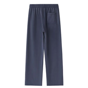 กางเกงวอร์มทรงตรงขาบาน ยูนิเซ็กซ์ ผ้าฝ้าย 100% สวมใส่สบาย ระบายอากาศได้ดี คุณภาพสูง สไตล์เรโทร ลุคซักย้อนยุค เอวยางยืดสำหรับผู้ชาย รับผลิตแบบ OEM - Product Image 6