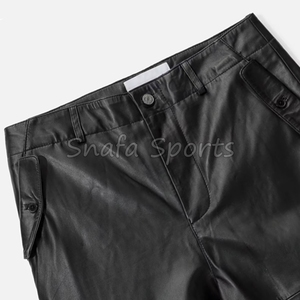 Men's Sports Leather <b>Shorts</b> <b>Stretch</b> & Full Customization Breathable Gym & <b>Work</b> Street Wear Pockets Plus Size Leather <b>Shorts</b> - Product Image 6