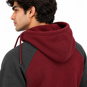 Sudadera con Capucha Unisex, Forro Polar, Manga Raglán, Color Sólido, 100% Algodón, Informal, para Verano, con Bolsillo, de Secado Rápido y Transpirable - Product Image 5