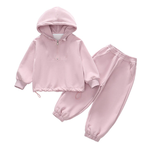 Sweat-shirt à capuche uni, pull molletonné, vêtements pour enfants, garçons, filles, sweats à capuche pour enfants, survêtements thermiques, 100% coton - Product Image 1