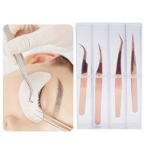 Pinzas para extensión de pestañas, herramienta profesional para extensión de pestañas para colocación precisa y separación de pestañas - Product Image 4