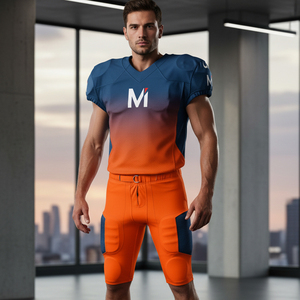 Uniforme de football américain personnalisé par sublimation, vêtements de sport d'équipe haute performance, maillot de jeu en mesh durable, ensemble d'entraînement - Product Image 6