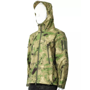 Men's Hooded Soft-Shell <b>Jacket</b> Waterproof Lightweight Insulated Windbreaker Fleece Tactical Multi-Pocket <b>Jacket</b> - Product Image 2