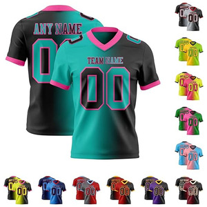 เสื้อฟุตบอลไล่เฉดสีแบบกำหนดเอง – ชุดทีมสองสีแบบซับลิเมชั่น – เสื้ออเมริกันฟุตบอลพร้อมชื่อและหมายเลขส่วนตัว - Product Image 1
