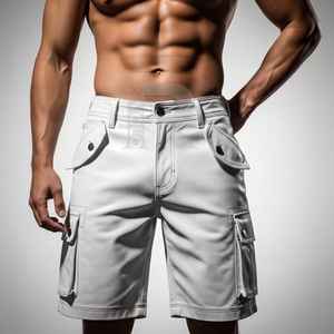 Shorts pour hommes de qualité supérieure, best-sellers, 100% coton, cargo, pour la saison estivale, logo personnalisé, respirants et confortables - Product Image 1