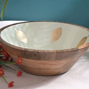 ชามไม้เคลือบเงาสำหรับเสิร์ฟผลไม้ ของหวาน ตกแต่งโต๊ะอาหาร เหมาะสำหรับงานจัดเลี้ยง - Product Image 1