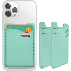 Porte-cartes magnétique en cuir portable, fait main, avec logo personnalisé, style professionnel, pour téléphone portable, protection intégrée - Product Image 3