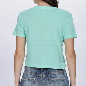 Hauts de sport pour femmes, couleur unie, imperméables, respirants, à manches courtes, pour la gym, le yoga et la course à pied, vente en gros - Product Image 2