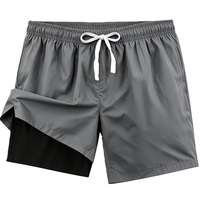 Shorts d'été en polyester ou nylon élastique, imprimé AOP, shorts de bain à séchage rapide, style décontracté, taille tissée avec cordon de serrage, en provenance du Bangladesh.