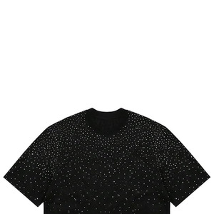 Camiseta Personalizable para Hombre, Cuello Redondo, Manga Corta, Estilo Boxy, con Pedrería, 100% Algodón, Estilo Urbano Vintage - Product Image 6