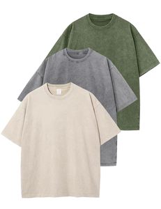 เสื้อยืดโอเวอร์ไซส์ผู้ชาย ผ้าคอตตอนหนานุ่ม แขนเสื้อแบบดรอปโชว์เดอร์ สไตล์สตรีทแวร์ ทรงหลวม สวมใส่สบาย แฟชั่นทันสมัย มีหลายขนาดให้เลือก - Product Image 1