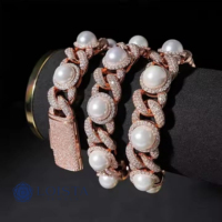 Collier chaîne cubaine Hip Hop en or avec diamants de laboratoire certifiés IGI, style Iced Out, pour hommes