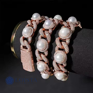 Women's Rose Gold Plated Diamond <b>Statement</b> <b>Necklace</b> Geometric Link Chain Luxury Wedding Gift Jewelry - Product Image 2