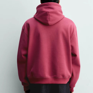 เสื้อฮู้ดดี้สีชมพูเข้มพรีเมียมสำหรับผู้ชาย ผ้าฟลีซนุ่ม สวมใส่สบาย สไตล์สตรีทแวร์ เหมาะสำหรับฤดูหนาว - Product Image 2