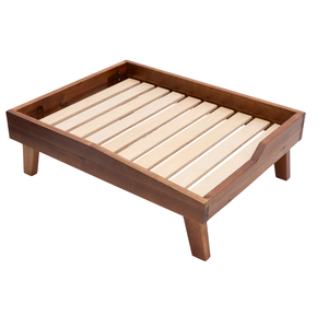 Sleek Modern Dog <b>Bed</b> <b>Frame</b> | Natural Acacia Wood | <b>Low</b> Price OEM - Product Image 1