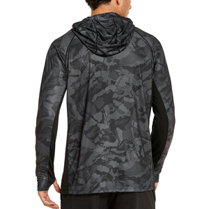 เสื้อแรชการ์ดกันแดด UPF 50+ สำหรับผู้ชาย ผลิตจากโพลีเอสเตอร์ 95% สแปนเด็กซ์ 5% เสื้อฮู้ดดี้ตกปลา UPF 50 พร้อมโลโก้สั่งทำ เสื้อโปโลตกปลาโพลีเอสเตอร์ผสมสแปนเด็กซ์ - Product Image 4