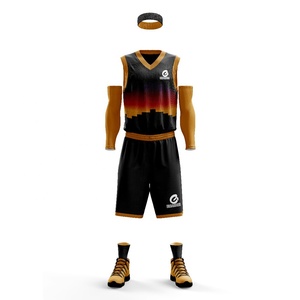 Vêtements de basketball en sublimation de haute qualité, maillot de sport, logo d'équipe personnalisé, numéro, uniforme, taille plus, respirant, 100% - Product Image 3