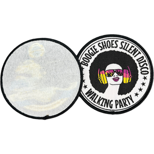 Écussons personnalisés ronds brodés en tissu, thermocollants ou à coudre, pour uniformes et vêtements, vente en gros OEM en vrac - Product Image 6