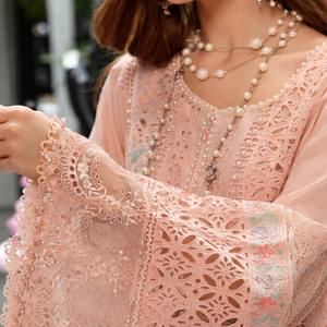 Traje de Fiesta Tradicional Indio-Pakistaní de Algodón Bordado para Mujer (Sin Coser), de Secado Rápido, Sin Arrugas y Corte Holgado - Product Image 4