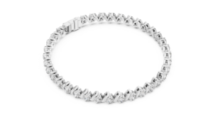 UNIQUE LAB GROWN CUT DIAMOND RHODIUM PLATED LUXURY TENDRIS BRACELET SET 18KT WHITE <b>GOLD</b> DAILY/OFFICE WEAR WEDDING ENGAGEMENT - Product Image 3