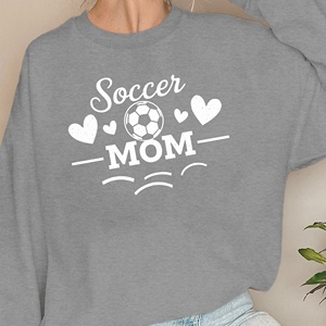 Fútbol MOM con corazones sudaderas de mujer - Product Image 5