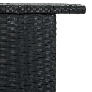 Tavolo da Bar Standard in Rattan PE Nero Resistente - Product Image 6