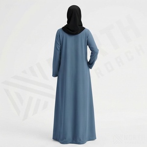 2025 OEM Kimono Outwear Abaya High Stretch Soft Thicker Polyester Fabric Muslim Women V Neck Long Sleeve Party Ramadan Wedding - Product Image 2