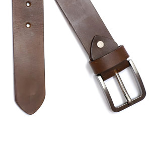 Cinturón de Cuero Genuino Marrón para Hombre, Elegante, Duradero, Ajustable, para Uso Formal y Casual, con Hebilla de Aleación Elegante - Product Image 4