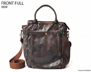 Bolso de Mensajero de Cuero Genuino Vintage de Lujo, Grande, para Oficina, Negocios, Viajes, Portátil, para Hombre - Product Image 1