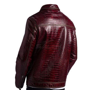Fashionable <b>Leather</b> Outerwear With Detailed Raised Texture And Comfortable Construction For Daily Use Embossed <b>Leather</b> <b>Jacket</b> - Product Image 5