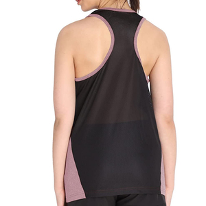 Camiseta sin mangas de punto morada para mujer, color liso, cuello redondo, transpirable, estilo deportivo, longitud regular - Product Image 2