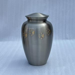 High Quality Pet Urns for Ashes Paw Engraved Brass Cremation Urns for Pet Ashes Brass Pewter Urn with Handcrafted Paw - Product Image 5