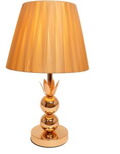 Traditional Brass Table Lamp With Beige Fabric Empire Shade Warm <b>Light</b> E26 Base - Product Image 3
