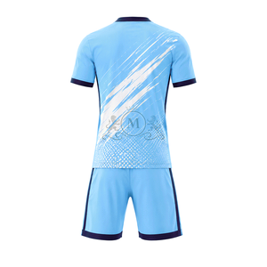 Ensemble de maillot de football rose pour homme, col en V, manches courtes, imprimé géométrique sublimé, évacuation de l'humidité, vêtements toutes saisons - Product Image 5