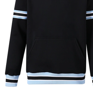 New 2026 Fraternity Style Men's <b>Black</b> Crewneck Sweatshirt Custom Greek Letter Logo Chenille Embroidery Cotton Wholesale Supplier - Product Image 3