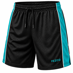 Shorts de sport pour hommes 100% polyester, shorts en mesh de haute qualité, logo personnalisé, shorts de sport style hip hop pour hommes - Product Image 3