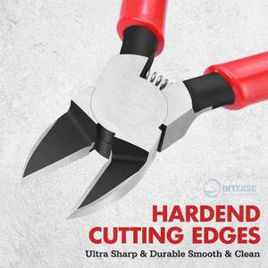 6 Precision Stainless Steel Wire <b>Cutters</b> Spring Loaded Side <b>Cutters</b> Ultra for <b>Flush</b> Cut Pliers Non Slip Handle for Jewelry - Product Image 3