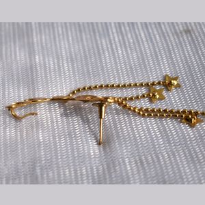 Brass Synthetic Ear <b>cuff</b> <b>Earrings</b> 18K Gold Plated <b>Earrings</b> Handmade Women Jewelry for Everyday wear For Girls And Women - Product Image 3